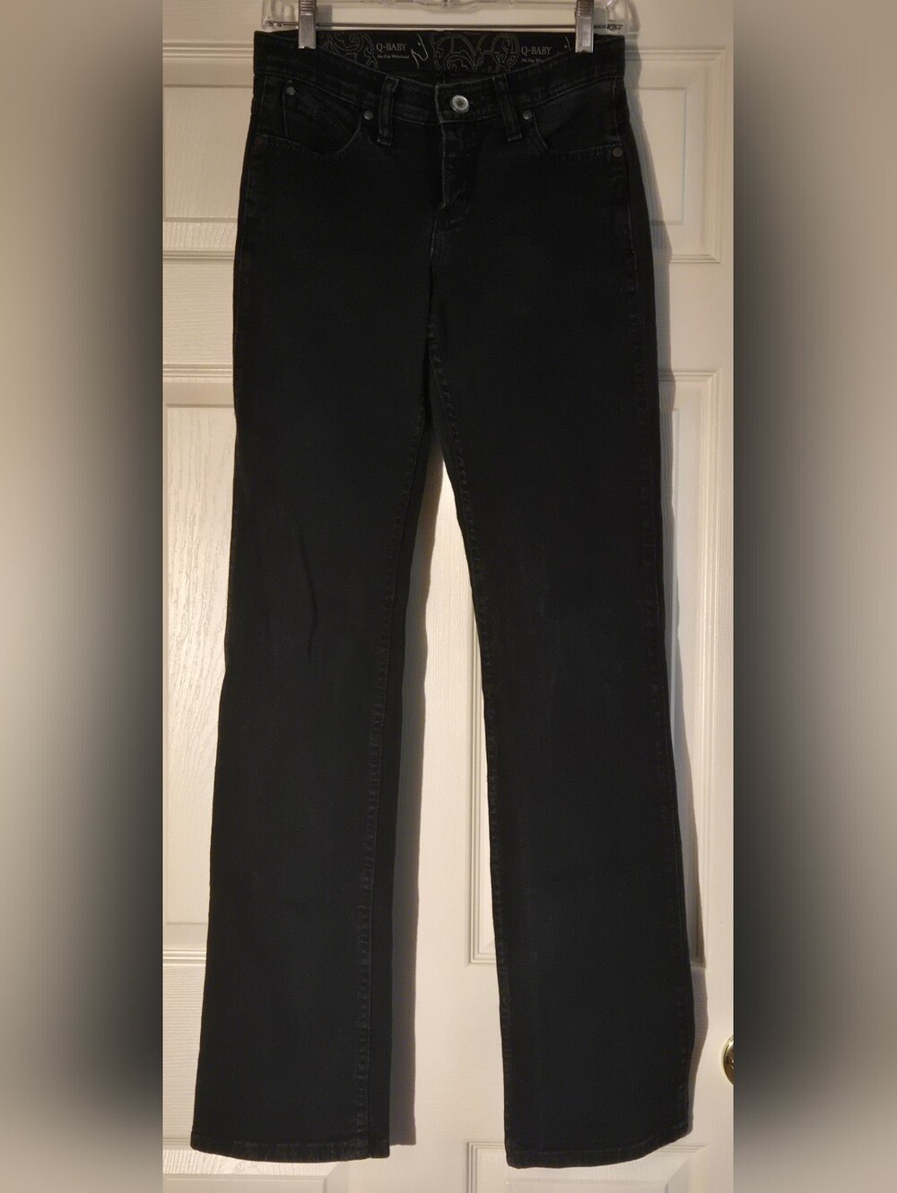 Womens Wrangler Q Baby Jeans Black Size 1/2 X 34